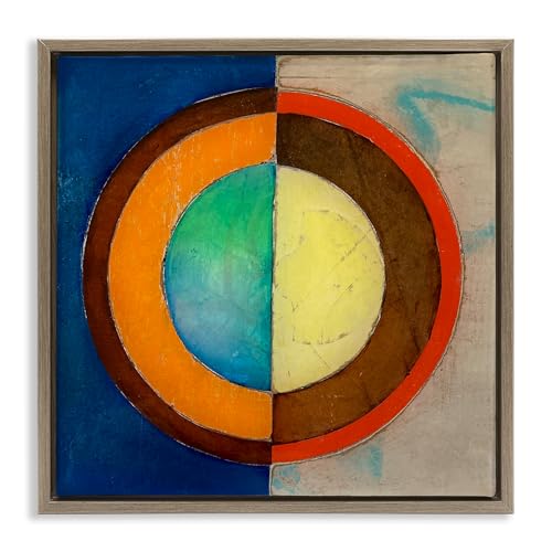 'Bright Vertical Circle Symmetry'| Floating Frame Canvas Art