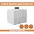 RomoTech 82123909 Horizontal Square Polyethylene Water Tank for Farming Construction and More, 30 gallon, Clear