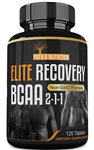 Path8 Nutrition Powerful 4000mg Elite Recovery BCAA Capsules 2-1-1 Pre and Post Workout Branched Chain Amino Acids