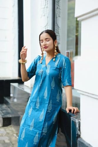 Image of SHIENZY Cotton Blend Kurta Set for Women