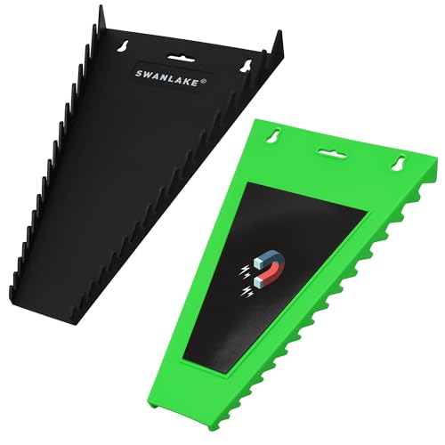 SWANLAKE GARDEN TOOLS Magnetic Wrench Organizer 2-Piece, 32-Slot Drawer Storage, SAE (1/4