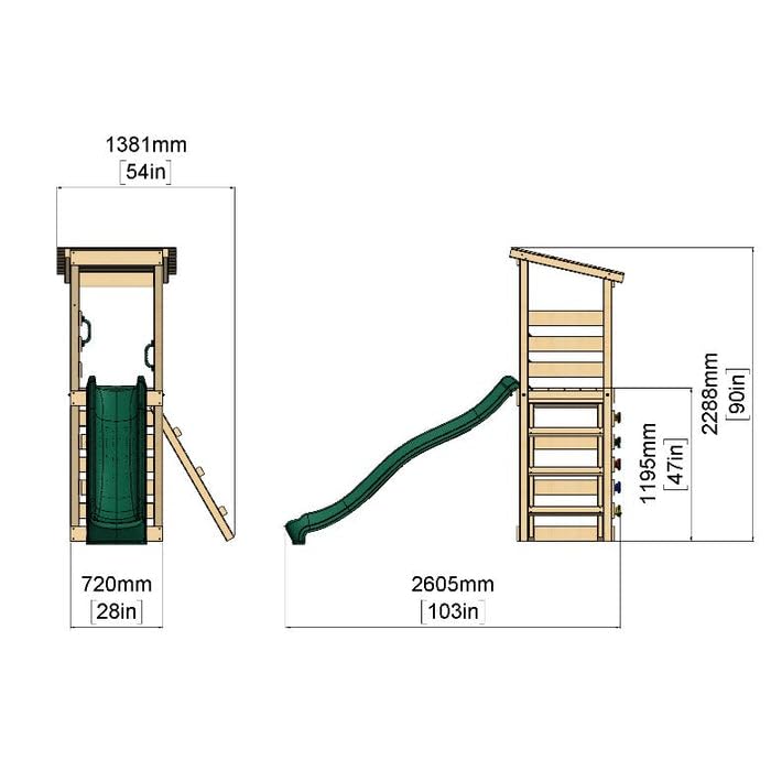 OutdoorToys Spielturm Nizza in Dunkelgrün