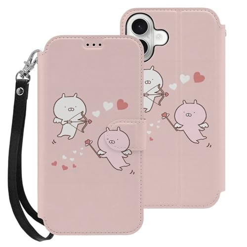 �����܂� iPhone16Plus�p�P�[�X �蒠�^ �A�C�t�H��16�v���X�p�J�o�[ �X�g���b�v�t�� �X�}�z�P�[�X ���z�^ �g�уJ�o�[ �S�ʕی� ���u���@�\ PU���U�[ �J�[�h���[ �ϏՌ� Case