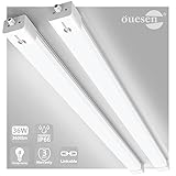 2er Feuchtraumlampe Led Garagenlampe 120cm, Led Keller Deckenleuchte Werkstattlampe Kellerlampe Feuchtraum 36W, Ip66 Led Feuchtraumleuchte für Garage Werkstatt 2 Led Röhre, Feuchtraum Lampe Kaltweiß