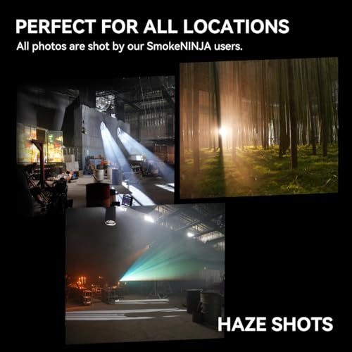 SmokeNINJA Pro Nebelmaschine Mini Rauchmaschine, 3er-Kits mit 1500 W Leistung, mit Kabelloser Funkfernbedienung(TRIDENT KIT), Unschädlich Nebel, für Partys, Bühneneffekte, Halloween, Hochzeit