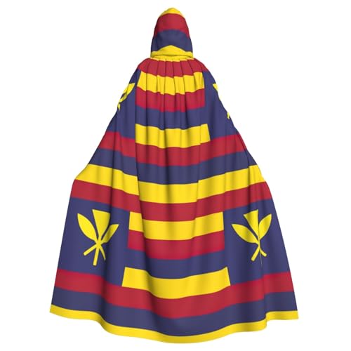 Cape à capuche drapeau Hawaï mixte pour cosplay médiéval