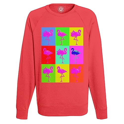 Sweat shirt homme mosaïque flamants roses imprimé premium