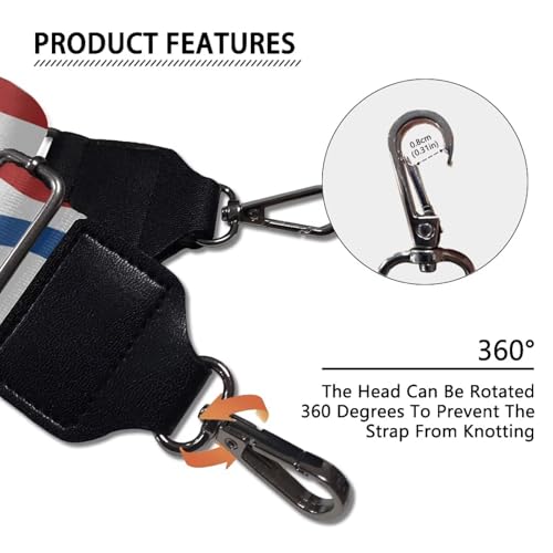 Image of Talayituse American Flag Zebra Stripe Print Shoulder Strap Wide Purse Bag Strap Adjustable Replacement Belt Luggage Crossbody Shoulder Bag Strap for Women Girls