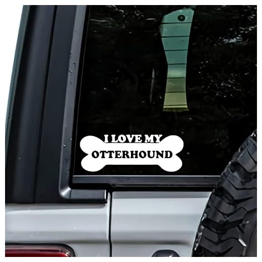 MHDStickerCo I Love My Otterhound Dog Bone Vinyl Decal Sticker Custom Truck Bumper Window Laptop Car Notebook Mug Tumbler Gift Family