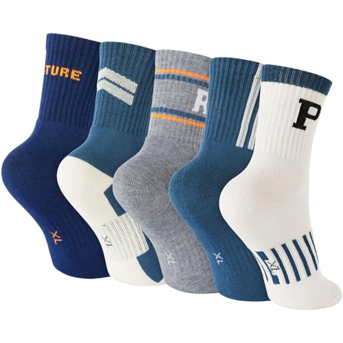 HOTUT Calcetines Niño Invierno Termicos, 5 Pares Calcetines Divertidos para Niños, Calcetines Invierno Termicos Algodón Niño, Suave y Duradero, Adecuado para Niños de 3 a 12 Años