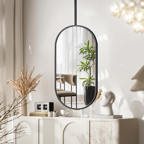 DLAZUM Espejo de Maquillaje para tocador, Espejo de baño Flotante con Brazo, Espejo de Vidrio de Montaje en Pared para Dormitorio, guardarropa, Espejo de baño, Espejo de Vidrio Flotante para salón