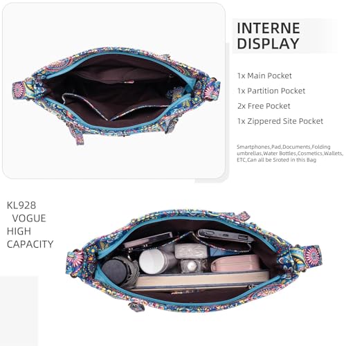 Image of Crossbody Bags for Women Medium PU Leather Multi Pocket Shoulder Purses