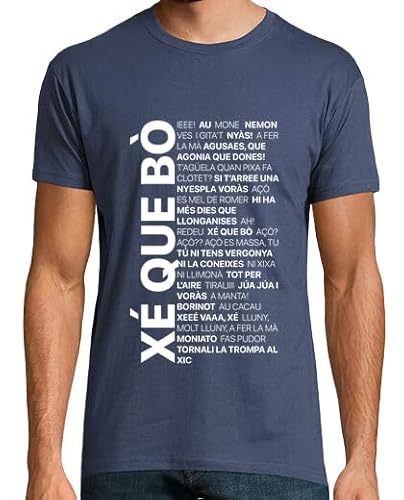 latostadora Camiseta Manga Corta Xé Que Bò - Samarreta En Valencià GR - Unisex para Hombre - Denim 3XL - Ref. 4410384-P