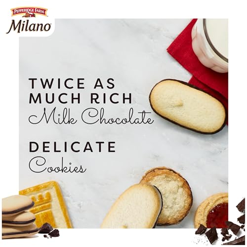 Image of Pepperidge Farm Milano Cookies, Double Milk Chocolate, 3 Bags, 7.5 Oz Each