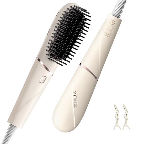 Cepillo alisador portátil iónico para cabello de mujeres