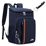 Mochila Térmica Cooler Cerveja GELADA por HORAS Refrigera por até 18H! Impermeável, Ideal para Praia, Camping & Churrascos, com Chaveiro ABRIDOR DE GARRAFA (AZUL)