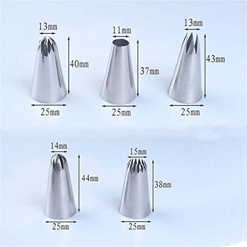 5 stks/pak Big Size Cream Cake Icing Piping Tips Russische Nozzles Rose Gebak Tips Roestvrijstalen Fondant Cake… - Image 6