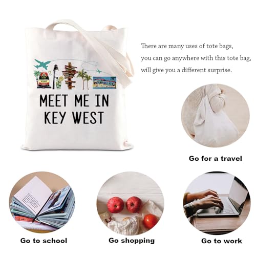 KUIYAI Key West Tote Bag Florida Beach Shoulder Bag VacationTrip Gift Home Town Travel Gift Meet Me In Key West Gift4