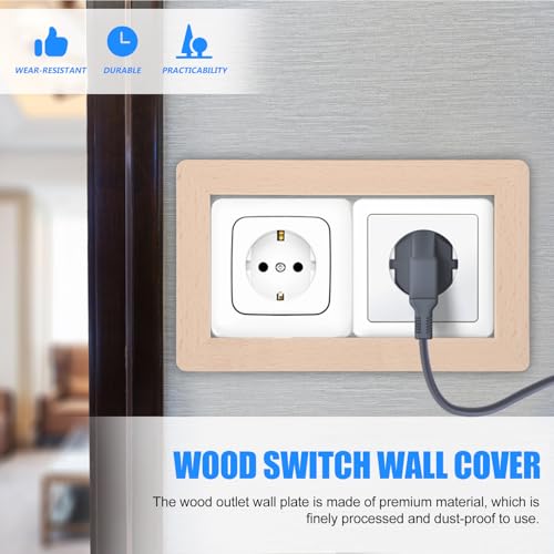 Placa de pared de madera premium Didiseaon con cantos pulidos de haya 5