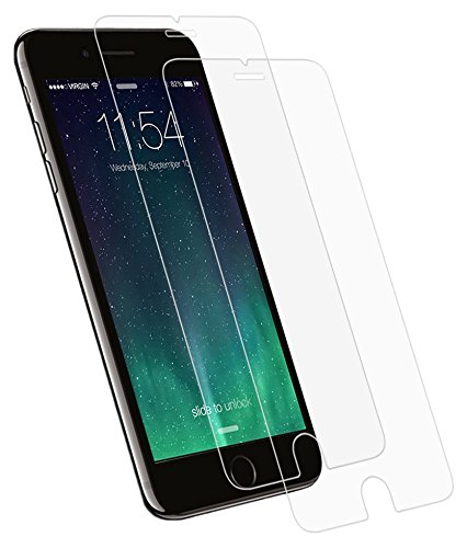 [2 Pack] iPhone 8 7 6S 6 Screen Protector Tempered Glass, VIS'V Premium HD [Anti Fingerprint][Anti Shock] Screen Guard for Apple iPhone 8/7 / 6s / 6 4.7 inch (Clear)