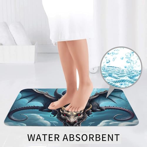Lot de 3 tapis de salle de bain dragon avec contour et rectangle - 7
