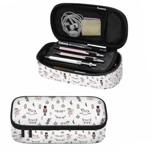 Image of Princess Soldier Pencil Holder Bag Xmas Nutcracker Horse Trumpet Drum Pencil Case College Office School for Teens Boy Girl