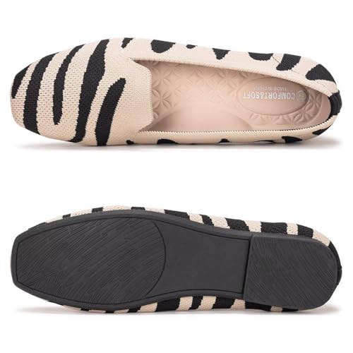 Image of Frank Mully Women's Loafer Flats Square Toe Comfortable Office Work Shoes, Cute Penny Loafer Slip On Walking Driving Shoes