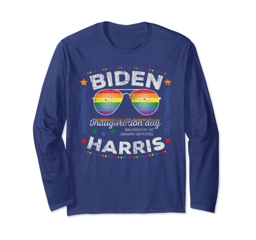 Biden Harris Inauguration 2021 LGBT Pride Aviator Gafas de sol Manga Larga