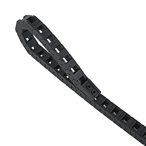 Uxcell R15 7Mm X 7Mm Internal Size Black Plastic Cable Wire Carrier Drag Chain 1M Length For Cnc #TOP4