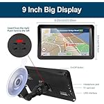 GPS Navigation for Car, Latest 2025 Map,9 inch Touch Screen Real Voice Spoken Turn-by-Turn Direction Reminding Navigation System for Cars, Vehicle GPS Satellite Navigator with(Free Lifetime Updates) - Image 2