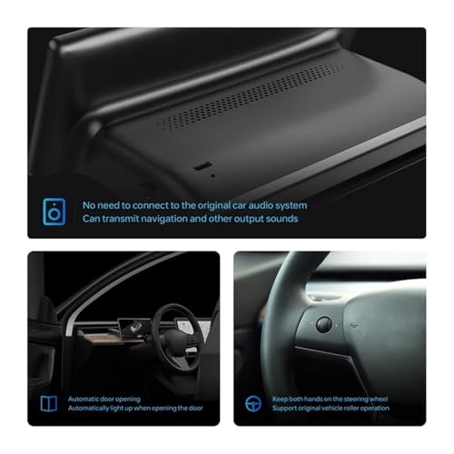 Pantalla frontal de 9" con CarPlay y Android Auto para salpicadero de Tesla Model 3 y Y 3