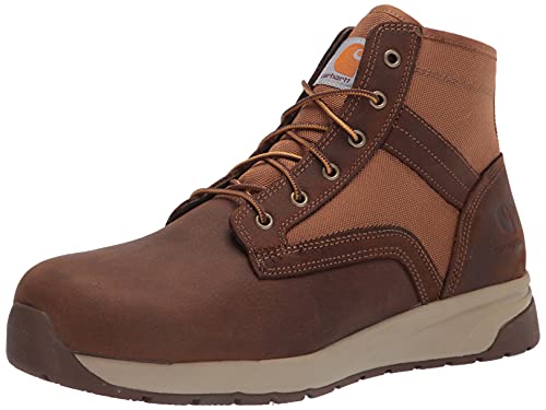 Carhartt Men s Force 5 Lightweight Sneaker Boot Nano Comp Toe Ankle, Brown Leather & TAN Duck, 8.5