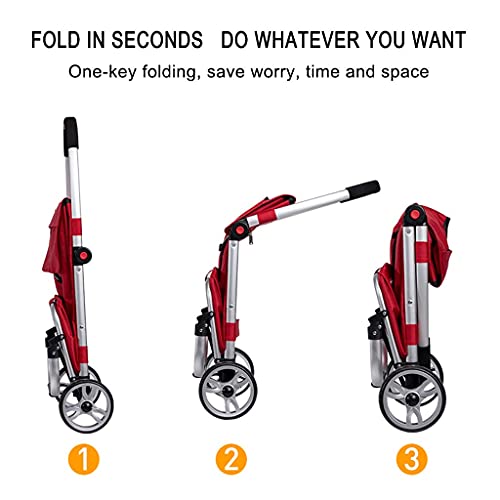 Z-SEAT Aluminiumlegierung Zusammenklappbarer Einkaufstrolley Tragbarer Haushaltstrolley 40L Große Kapazität Wasserdicht… – Bild 7