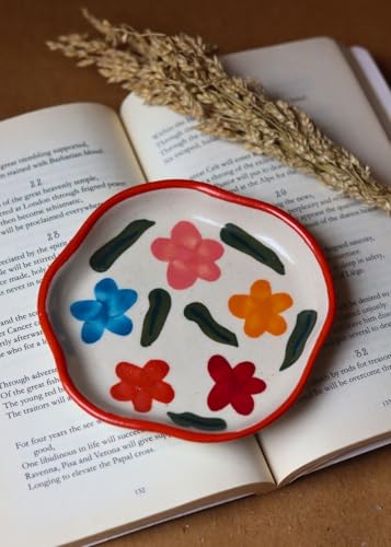 Image of WEAVING HOMES Brightday Handmade Dessert Plate, Size: 11 cm Microwave & Dishwahsher Safe (Set of 1)