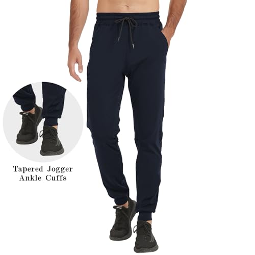 Image of Tall Mens Sweatpants Extra Long Athletic Jogger Pants Zipper Pockets