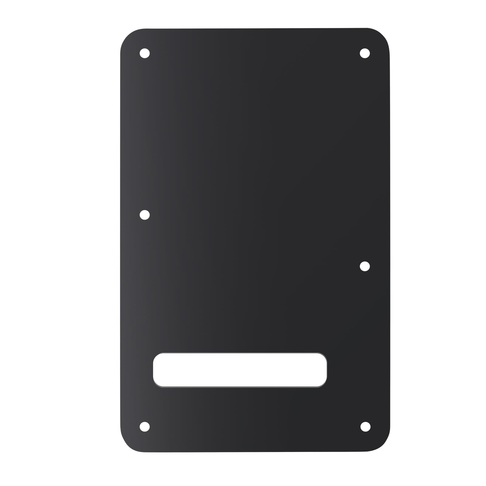 Banworks Electric Guitar 1 Ply Backplate 6-Hole Trem Tremolo Cover for USA/Mexican Standard Strat ST JT/HGB-01 Matt Black - Image 3