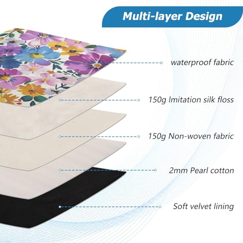 Funda para portátil 13-14 pulgadas impermeable con diseño floral miniatura 4