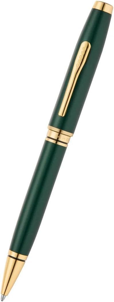 Cross Coventry Satin Metallic Green Lacquer with Gold PVD Appointments Ballpoint Pen