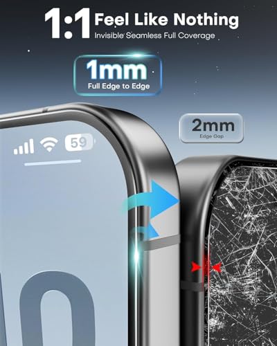 Image of Mr.Shield Top-Notch HD+ Tempered Glass Screen Protector Guard Compatible for iPhone 17 Air - 9H Hardness, Anti-Static, Case-Friendly, Easy Installation Kit - 1 Pack