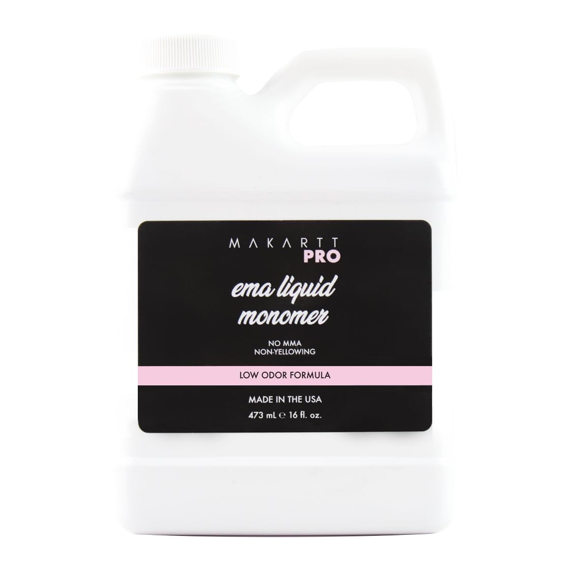 MakarttPro Low Odor, MMA free, Non-Yellowing Professional Grade Formula, Beginner Tech Friendly - Essential Acrylic Nail Product for Nail Technicians (16 fl oz) 16 Fl Oz (Pack of 1)