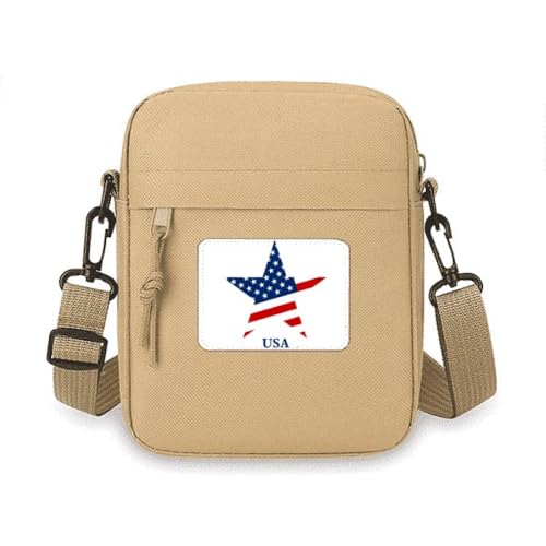 Sac à bandoulière Amestar compact motif drapeau USA avec rangement smartphone