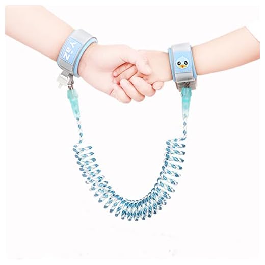 Eidyer Harnais de sécurité pour enfant,Anti Perdu Laisse Enfant,Verrouillage de Sécurité, Fonction de Fluorescence,Rembourrage confortable pour les poignets de votre enfant,1.5m/59inch (Blue)