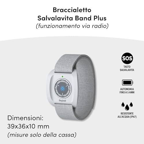 Quinta immagine Beghelli Salvalavita Phone SLV30N GPS Plus con Braccialetto Salvalavita Band Plus, Tasto SOS, Localizzazione GPS, Chiamata Rapida, Display 2.8