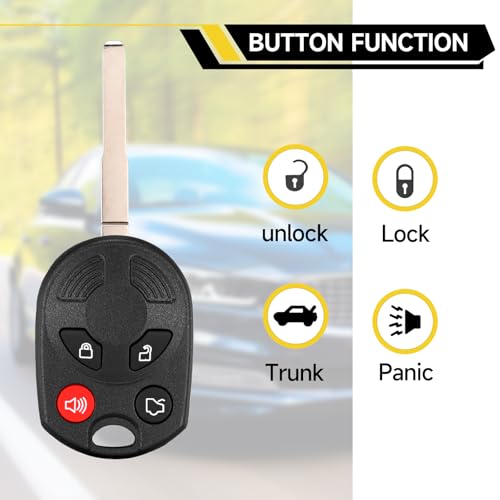 Key Fob Replacement Fits for Ford C-MAX Escape 2013-2019 Focus 2012-2019 Fiesta 2015-2018 Transit/Transit Connect 2014-2020 Proximity Keyless Entry Remote 315Mhz OUCD6000022 164-R8046 5921709 by YDTHTLAH - Used condition - Image 4