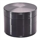 Moulin à Herbes Grinder, Broyeur de Pollen D'herbes en Alliage Zinc, pour épices, Herbes, Café, Ensemble avec Grattoir Pollen, gris