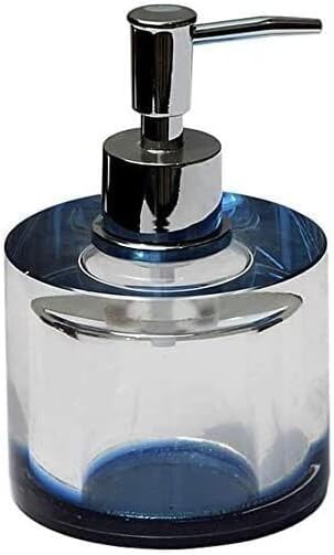 Soap Dispensers Glass Soap Dispenser Hand Soap Bottle Fashion Lotion Dispenser Manual Metal Imitation Silver Plating Pump Head for Kitchen Bathroom,