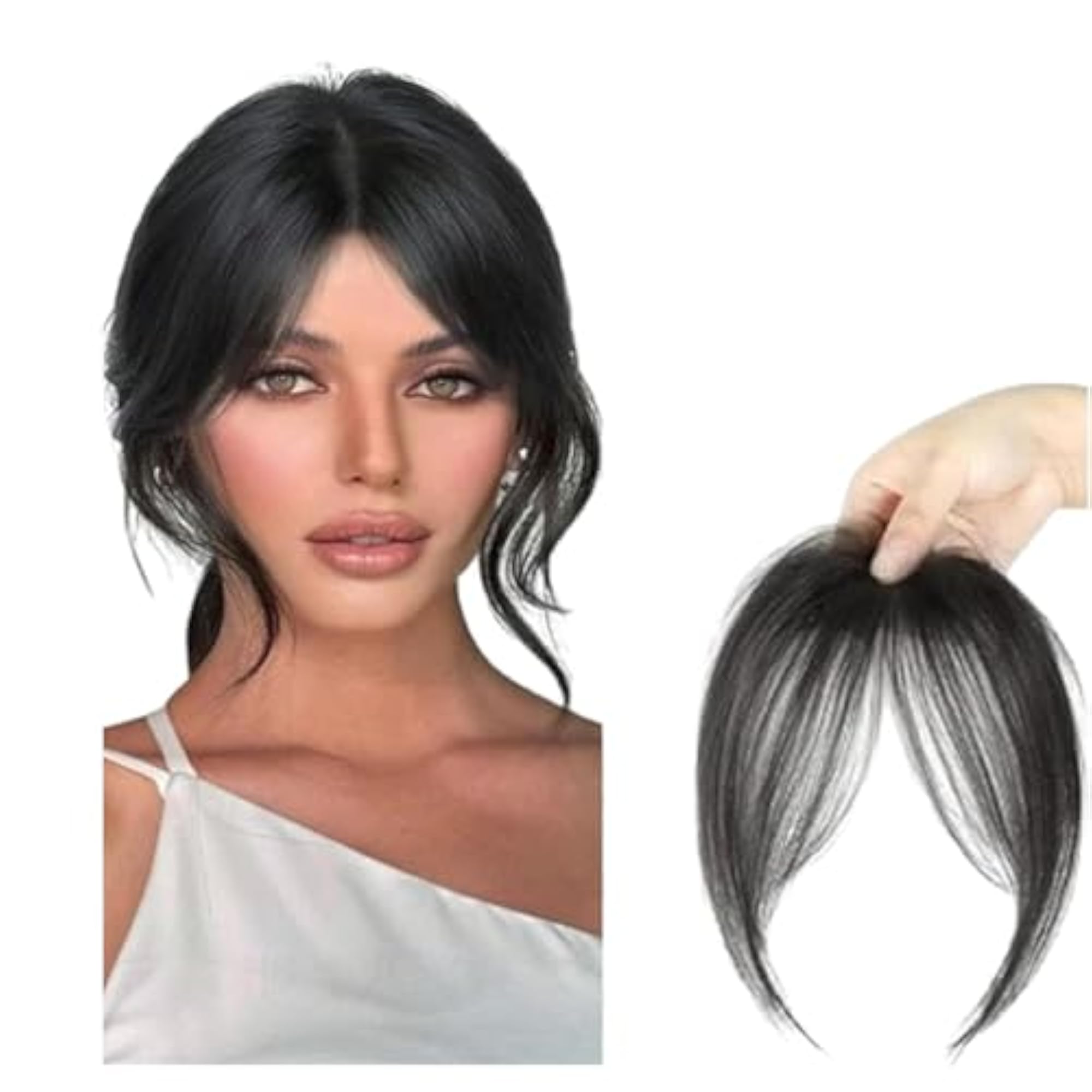 Hair Patch for Women, Clip-in Bangs for Everyday Wear