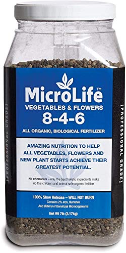 MicroLife Ultimate (8-4-6) Professional Grade Granular Organic Fertilizer for All Vegetables, Flowers Trees and Bushes, 7 LBS