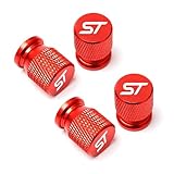 Loujyou 4 Pièces en Aluminium Bouchon Valve Pneu Voiture Étanche à l'eau et à la poussière pour Ford St Mondeo Fiesta Kuga,F