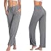 Women's Straight Leg Yoga Pants Loose Straight Lounge Running Workout Legging with Pockets - Grey XL